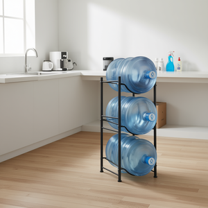 Support de rangement pliable en fer à 3 niveaux pour bouteilles d'eau DB Wholesale pour la cuisine - Product Image 2