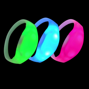 Bracelets LED 15 couleurs activés par <span class=keywords><strong>la</strong></span> <span class=keywords><strong>musique</strong></span> et <span class=keywords><strong>la</strong></span> voix, clignotants, autonomie de 4 à 6 heures - Fournitures de fête style romantique - Product Image 4