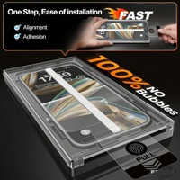 Lot de 4 films de protection d'écran pour 16 Pro Max, qualité AAA, dureté 9H, couverture complète, verre trempé, installation facile