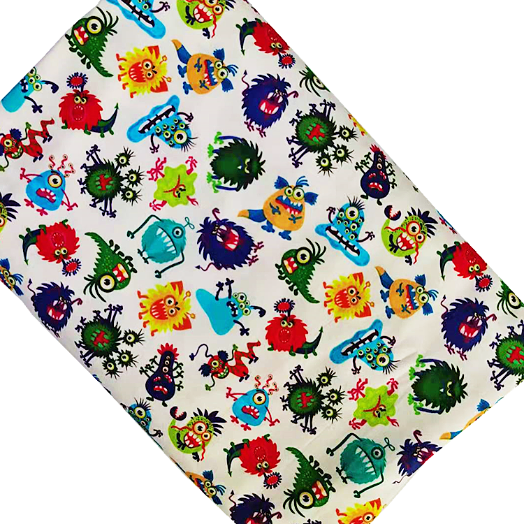 Digital Printed pure Fabric 100% Cotton plain woven Poplin Custom printed Woven cotton Fabric for baby clothing