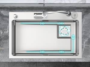 Fregadero de Cocina Grande de Acero Inoxidable 304 Hecho a Mano, de un Solo Tazón, para Instalar Bajo Encimera - Product Image 5