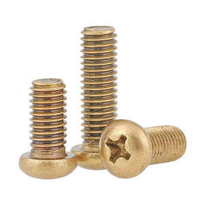 Tornillo Phillips de Cabeza Plana, Latón Antiguo, M3 M3.5, Tornillo de Máquina de Cabeza Botón, Perno Métrico - Product Image 4