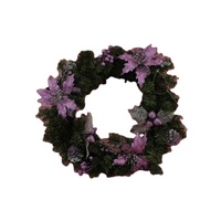 Guirlande de Noël florale suspendue en plastique coloré personnalisable, idéale pour le Nouvel An, la Saint-Valentin et les fêtes – Vente en gros, élégante et décorative