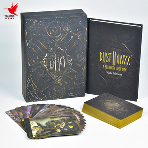 Cartes de tarot oracle bord feuille d'or avec <span class=keywords><strong>livre</strong></span> variété en vrac impression de cartes de tarot oracle personnalisées jeu de cartes personnalisé - Product Image 3