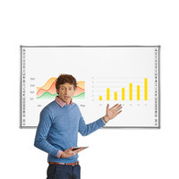 Tableau blanc interactif numérique intelligent à écran tactile infrarouge 10 points de 102 pouces avec taux de rafraîchissement de 120 Hz pour