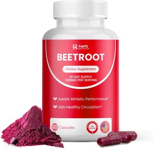 Cápsulas de Extracto de Remolacha de Marca Privada OEM/ODM, Suplementos con Vitaminas para Hombres y Mujeres, Polvo Rojo de Remolacha en Cápsulas - Product Image 1