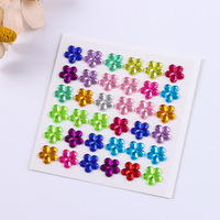 Feuille d'autocollant 3D auto-adhésif en strass pour étui de téléphone Nail Art Scrapbooking autocollant en cristal diamant autocollant de pierres précieuses colorées
