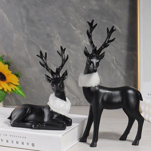 Figura Decorativa de Resina de Reno Dorado Nórdico, para Dropshipping en Shopify, Decoración Navideña para Mesa, Hogar u Oficina - Product Image 2