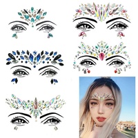 Autocollants adhésifs pour décoration d'ombre à paupières, strass de visage, bijoux d'art corporel