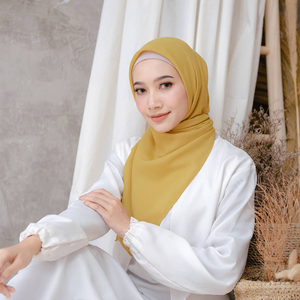 Malaisie Indonésie vivace chaude <span class=keywords><strong>pas</strong></span> <span class=keywords><strong>cher</strong></span> islamique musulman ethnique Hijab femmes carré Voile coton solide écharpe - Product Image 4