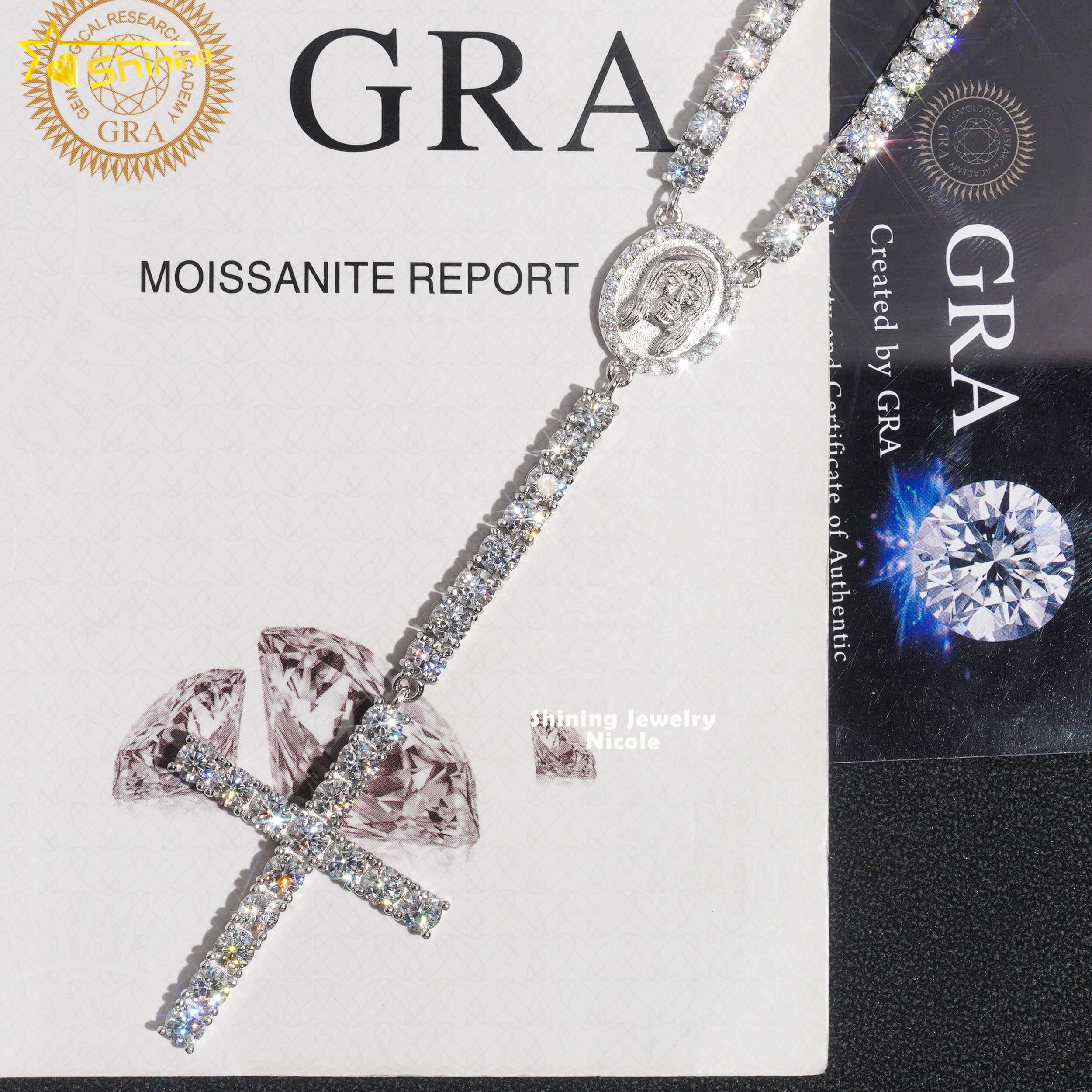 Hip Hop Fashion - Trendy D VVS Moissanite Diamond Necklace