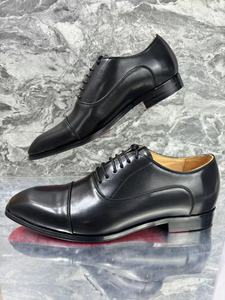 Zapatos Oxford de Vestir de Cuero Negro para Hombre 2026, Diseño Inspirado en Diseñadores, con Punta Redonda, Zapatos Formales de Negocios, Calzado de Boda con Suela Roja - Product Image 6