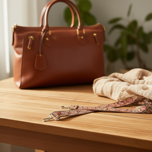 Cinghia in Tessuto da 5 Cm con Ganci Metallici per Borsa, Colore Kaki - Product Image 3