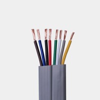 Câble plat de guidage YFFB+2G 20 conducteurs 18 17 AWG industriel en PVC pour porte électrique, élévateur télescopique, grue, chaîne de traînage