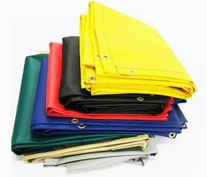 Bâche en PVC ignifuge renforcée avec œillets - Haute densité, certifiée sécurité, convient à l'utilisation sur les chantiers de construction et aux couvertures de camions - Product Image 5