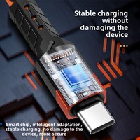 Kabel Pengisian Cepat Nylon Braided Grosir untuk USB Android TPC Ponsel Fungsi Data OTG Tipe-C