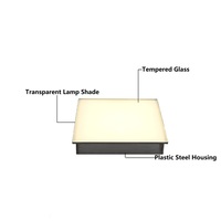 Nouveau design lampe à LED piste de danse panneau lumineux avec accessoires gratuits émission blanche DMX512 contrôle corps en verre