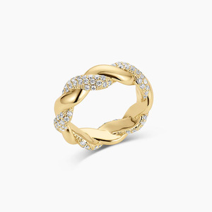 LUCKYJIU Custom Jewelry Waterproof Tarnish Free Hypoallergenic 18k <strong>Gold</strong> Plated Pave Zircon Crew Shimmer <strong>Cocktail</strong> <strong>Ring</strong> for Women - Product Image 2