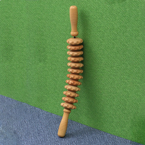 Rodillo de Masaje Corporal de Madera de Alta Calidad, Ajustable, Antideslizante, con Ruedas, para Masaje Corporal - Product Image 3