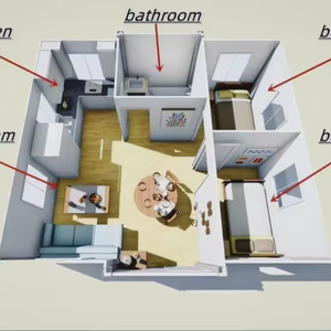 Trên toàn thế giới giao hàng chi phí thấp Boutique phong cách <span class=keywords><strong>Modular</strong></span> a-khung thép cấu trúc cho khách sạn và nhà cắm trại Bungalow tam giác Kit - Product Image 5