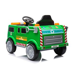 Nouveau design, <span class=keywords><strong>camion</strong></span> <span class=keywords><strong>poubelle</strong></span> électrique multifonction 6V/12V pour enfants, voiture à pédales verte - Product Image 3
