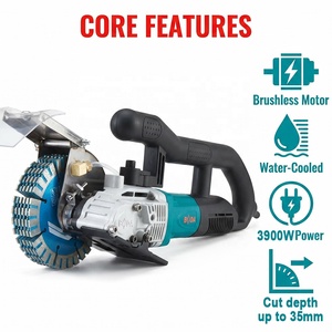 Scanalatrice Elettrica <span class=keywords><strong>a</strong></span> Parete Senza Spazzole 3900W, Tagliatrice per Scanalature in Calcestruzzo con <span class=keywords><strong>Disco</strong></span> da 133mm - Product Image 1