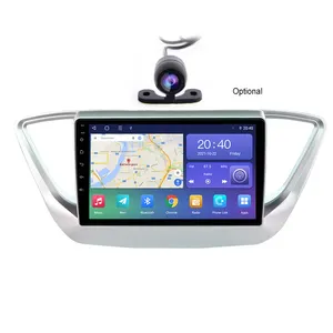 วิทยุติดรถยนต์ Android เครื่องเล่นนำทาง GPS 9นิ้ว,สำหรับ Hyundai Solaris 2 Verna 2017-2020 Autoradio WIFI Mp5เครื่องเล่นในรถยนต์