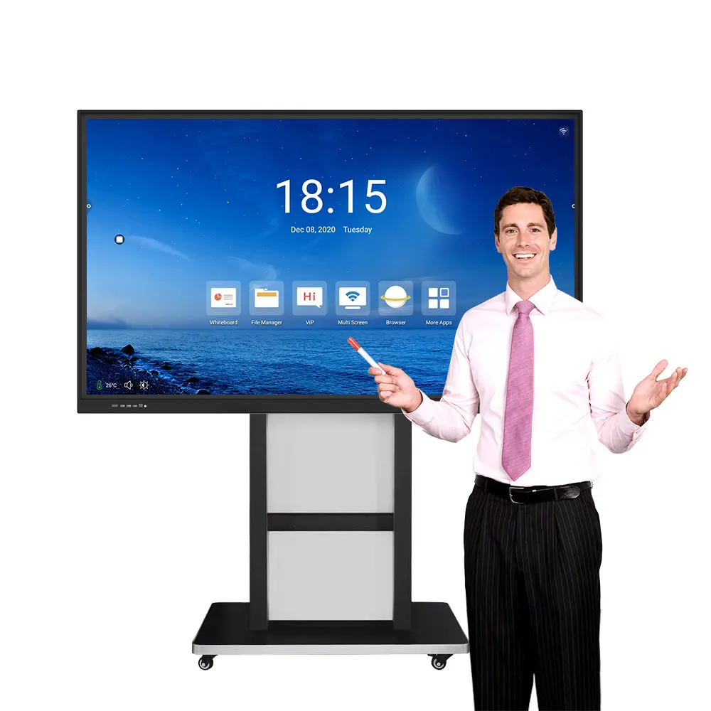 Visign Interactieve Flat Panel Multi Touch Screen Digitaal Whiteboard Smartboard Voor Onderwijs Oem 65 75 86 100 Inch Prikbord