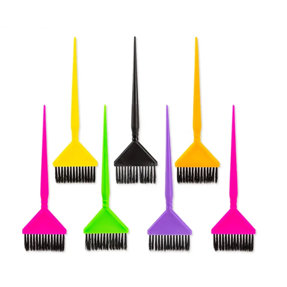 Vente en gros, outil de Salon de coiffure, brosse de couleur naturelle, brosse de teinture pour cheveux, brosse de coloration pour cheveux