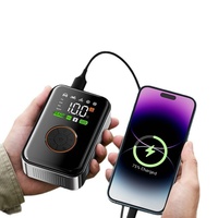 Pompe à air sans fil ABS pour voiture, best-seller transfrontalier, avec affichage numérique, design mini portable, certifiée CE, lumière d'avertissement incluse