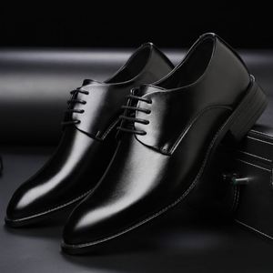 Chaussures en cuir PU légères et respirantes, antidérapantes, de couleur unie, à lacets carrés, décontractées et professionnelles, grande taille, de haute qualité pour le dropshipping - Product Image 3
