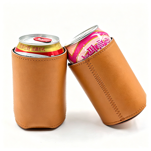 Manchon isotherme en cuir PU imperméable pour canettes de 12 oz, porte-boissons pour bière, soda et autres boissons - Product Image 2