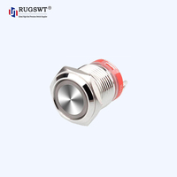 Bouton-poussoir momentané de 25 mm, étanche IP65, bouton-poussoir rond pour panneau de commande de machine, circuit DIY