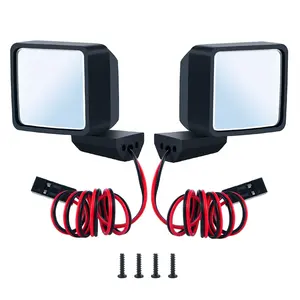 Lente retrovisor de coche RC con luz LED espejo retrovisor decoración simulada para 1/6 Axial SCX6 AXI05000 RC Crawler Car pieza de repuesto