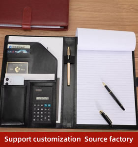 A4 đa chức năng quản lý kinh doanh ban chủ thư mục da danh mục đầu tư có thể tháo rời máy tính xách tay Vòng chất kết dính với máy tính - Product Image 2