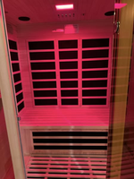 Panneaux en bois massif électriques à infrarouge lointain et lumières LED pour éclairage de sauna intérieur moderne à usage domestique