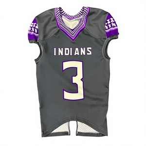 Maillot de football américain brodé avec logo, pour adulte, en polyester respirant de qualité supérieure, numéro et nom d'équipe personnalisés, OEM, vente en gros, Pakistan - Product Image 1