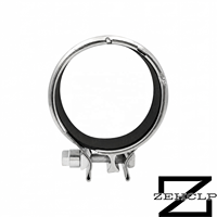 Collier de serrage double en acier inoxydable 304 pour échappement, joint de raccordement poli miroir, haute température, pour convertisseur catalytique, étanchéité au gaz