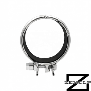 Abrazadera de escape de doble tubo de acero inoxidable 304 al por mayor, con unión a tope, pulido espejo, para alta temperatura, conexión de tubería de convertidor catalítico, hermética para gases - Product Image 4