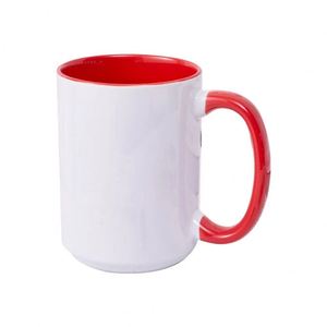 Taza de Café de Sublimación por Transferencia de Calor de Alta Calidad de 15 oz con Asa Colorida, Apta para Lavavajillas y Microondas, Venta al por Mayor - Product Image 1