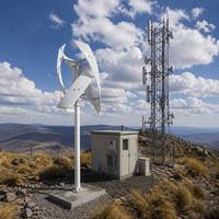 Éolienne à axe vertical GWH-1KW, hélice à 3 pales omnidirectionnelle sans dérive, générateur VAWT 1KW, fonctionnement ultra silencieux