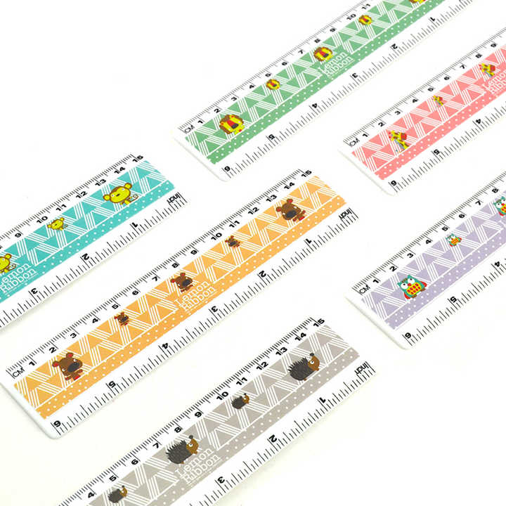 Set 7 Righelli In Plastica 15 Cm - Per Scuola E Ufficio, Doppia Scala Metrica E Imperiale