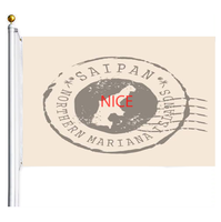 Bannière de Saipan personnalisée 90x150cm en tissu polyester pour l'affichage culturel des musées et la décoration des fêtes commémoratives familiales