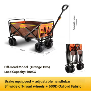 신형 야외 캠핑 접이식 소형 트레일러 <span class=keywords><strong>4</strong></span>륜 옥스포드 천 경량 다색 간단한 트롤리 - Product Image 1