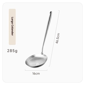 Cuchara Coladora de Acero Inoxidable 304, Utensilio de Cocina de Grado Alimenticio para Freír, Escurrir Pasta, Fideos y Otras Comidas - Product Image 6