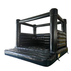 Moonwalk-<span class=keywords><strong>castillo</strong></span> inflable de PVC blanco para fiestas, <span class=keywords><strong>castillo</strong></span> hinchable para bodas, de rebote negro - Product Image 2