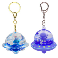 Porte-clés aquatique pour fille, mignon poisson 3D flottant, mini globe d'eau, cadeau promotionnel artisanal