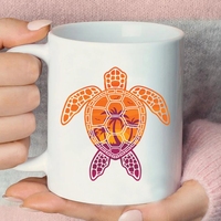 Tortue de mer tasses Fine décoratif Animal Art vin tasses artiste café Mugen cuisine maison décalcomanie ami cadeaux lait tortue verres