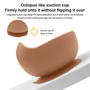 Bol à ventouse en silicone personnalisé, sans BPA, de qualité alimentaire, pour bébés, tout-petits et enfants, vaisselle pour les repas, assiette ronde - Product Image 3