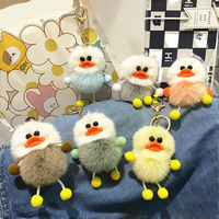 Jouets en peluche de dessin animé, poupée en fourrure douce et moelleuse, pompons, longues jambes, grands yeux, petit monstre original, elfe, porte-clés lumineux, boule de fourrure moche